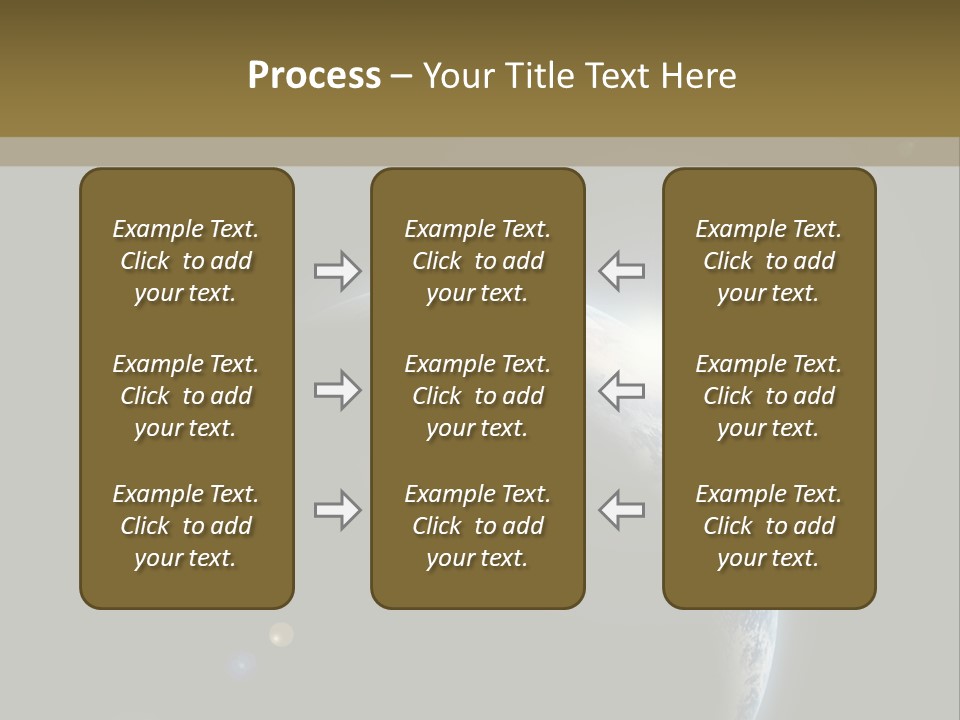 Planet Earth With Sunrize In Space PowerPoint Template