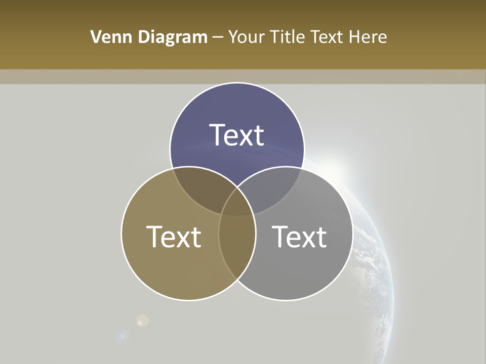 Planet Earth With Sunrize In Space PowerPoint Template