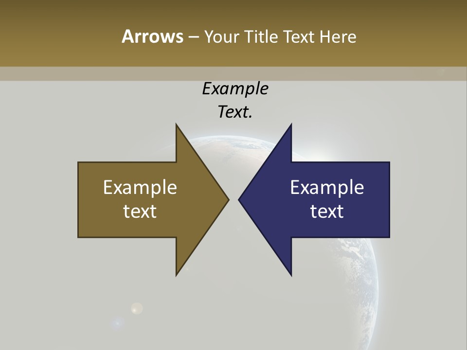 Planet Earth With Sunrize In Space PowerPoint Template