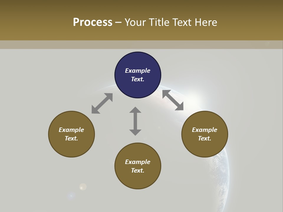 Planet Earth With Sunrize In Space PowerPoint Template