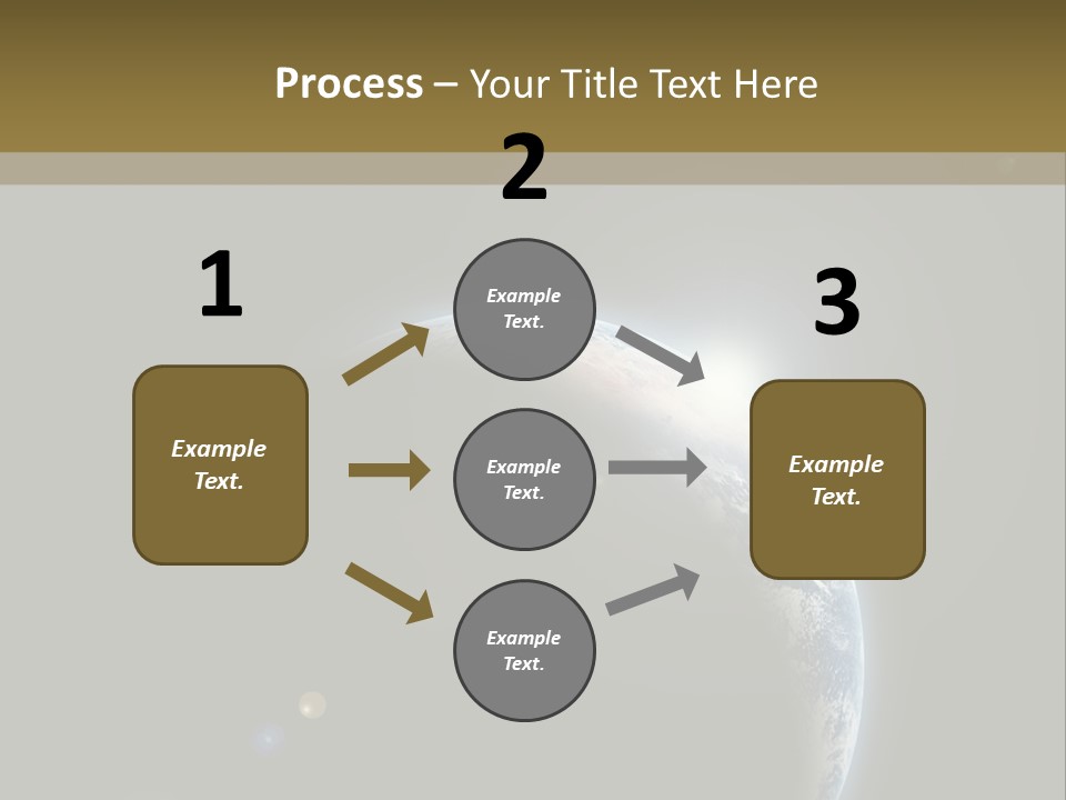 Planet Earth With Sunrize In Space PowerPoint Template