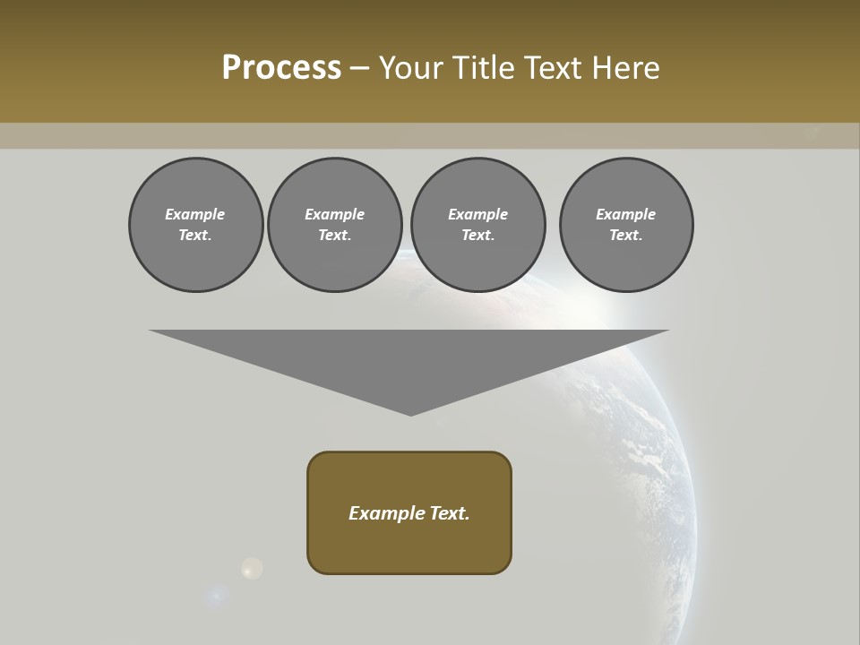 Planet Earth With Sunrize In Space PowerPoint Template