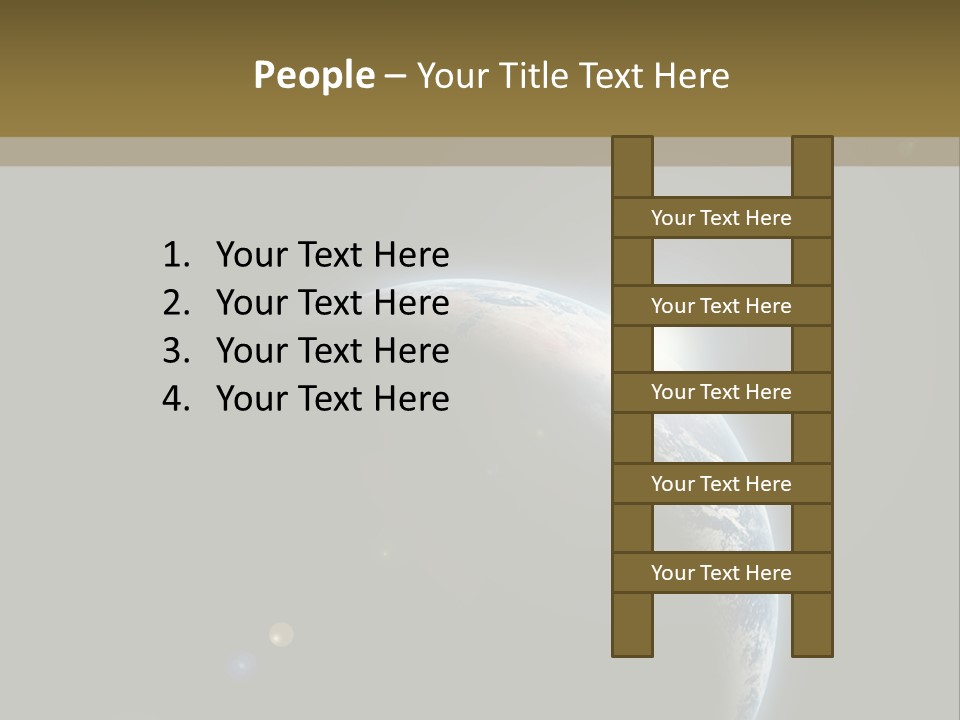 Planet Earth With Sunrize In Space PowerPoint Template