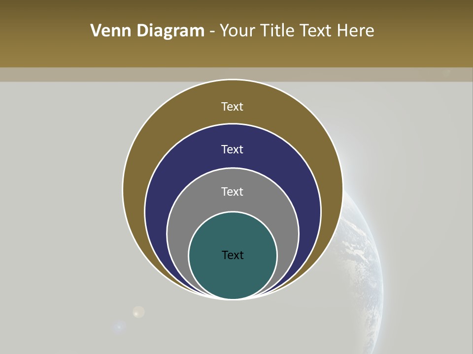 Planet Earth With Sunrize In Space PowerPoint Template