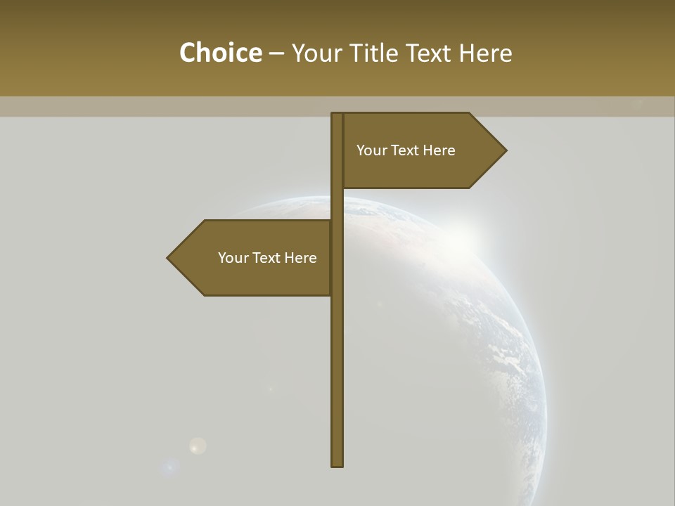 Planet Earth With Sunrize In Space PowerPoint Template