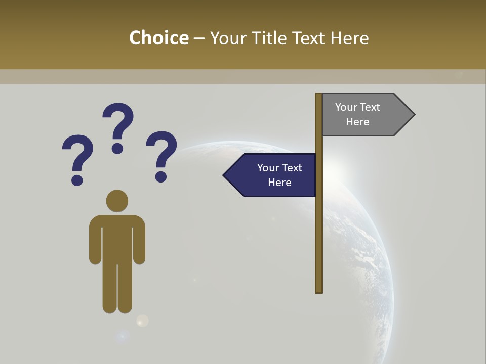 Planet Earth With Sunrize In Space PowerPoint Template