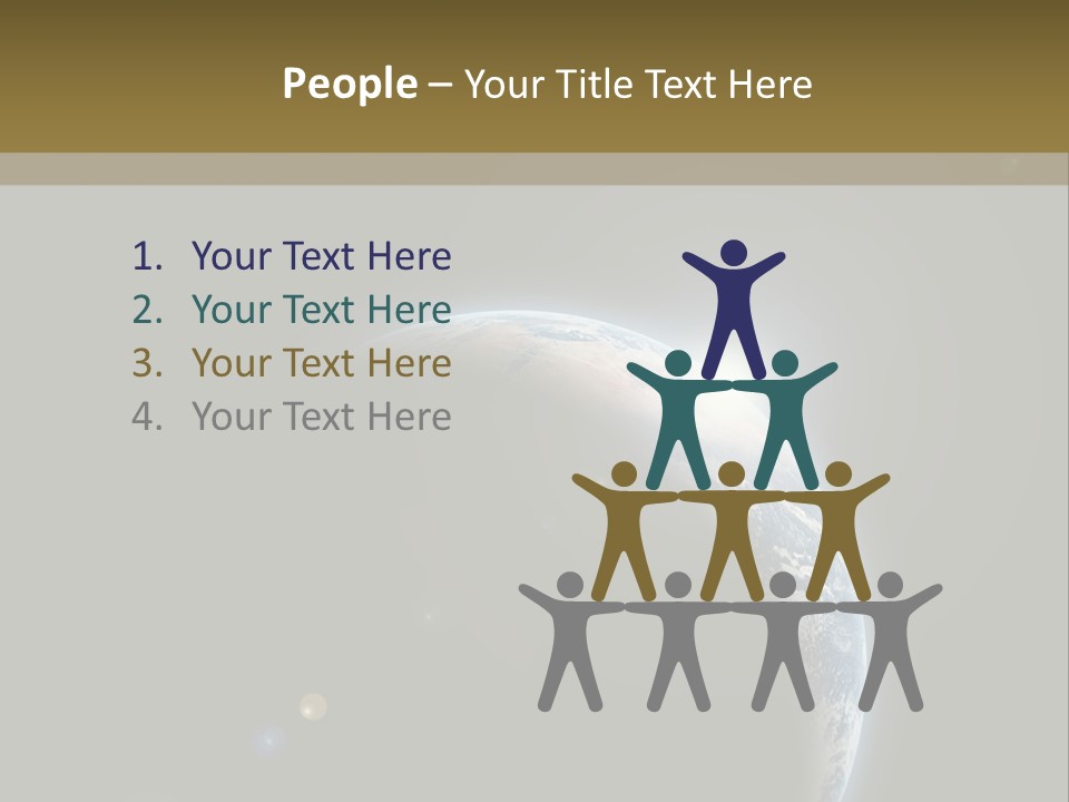 Planet Earth With Sunrize In Space PowerPoint Template