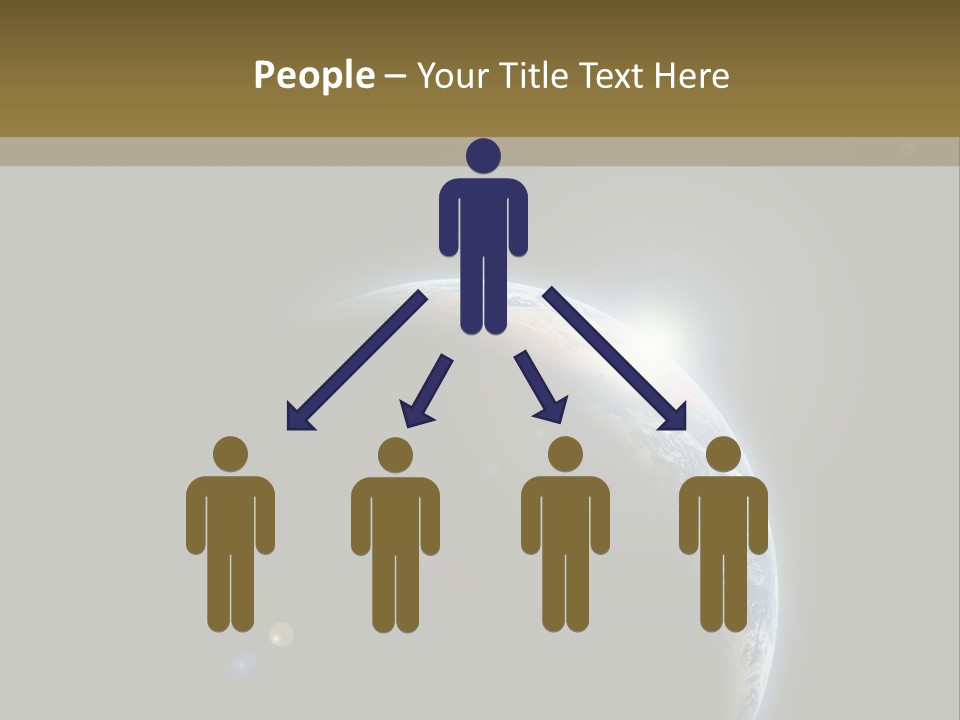 Planet Earth With Sunrize In Space PowerPoint Template