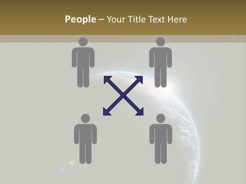 Planet Earth With Sunrize In Space PowerPoint Template