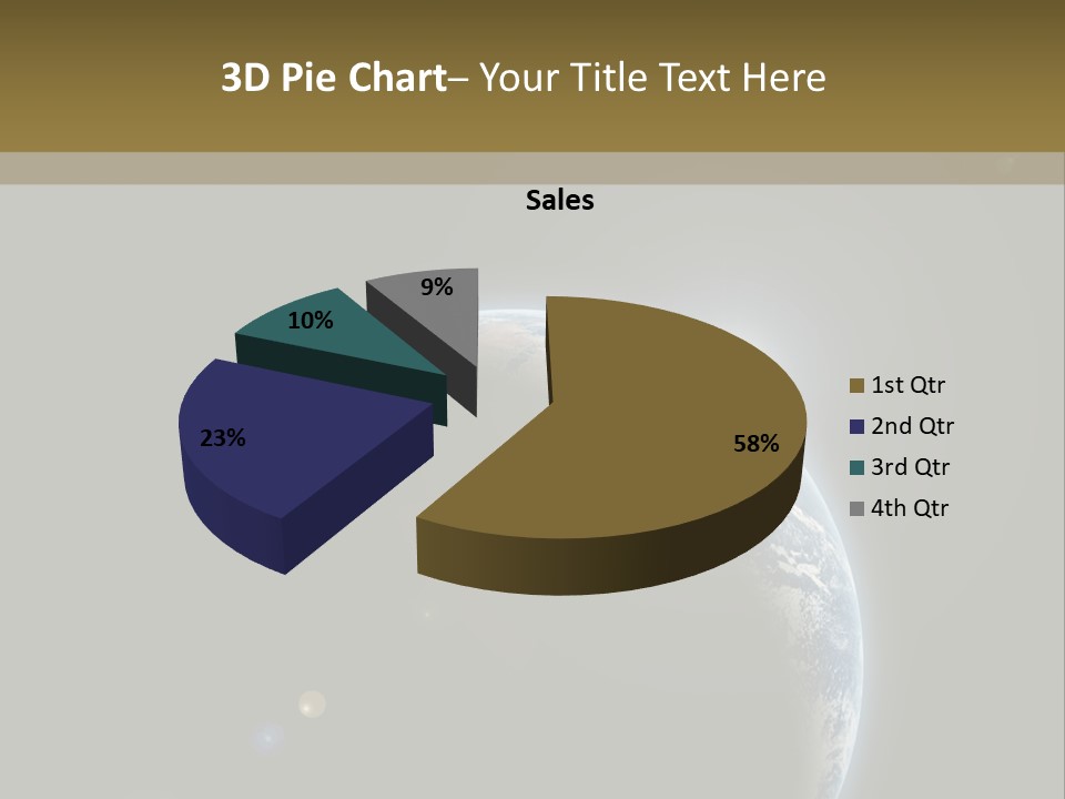 Planet Earth With Sunrize In Space PowerPoint Template