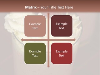 Served Strawberry Smoothie With Whip Cream PowerPoint Template