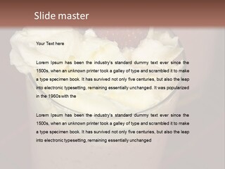 Served Strawberry Smoothie With Whip Cream PowerPoint Template