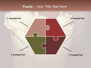 Served Strawberry Smoothie With Whip Cream PowerPoint Template