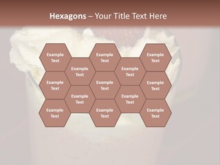 Served Strawberry Smoothie With Whip Cream PowerPoint Template