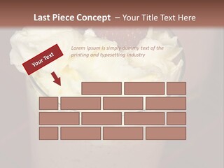 Served Strawberry Smoothie With Whip Cream PowerPoint Template
