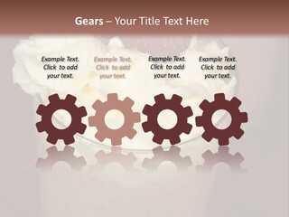 Served Strawberry Smoothie With Whip Cream PowerPoint Template