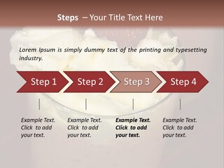 Served Strawberry Smoothie With Whip Cream PowerPoint Template