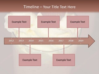 Served Strawberry Smoothie With Whip Cream PowerPoint Template