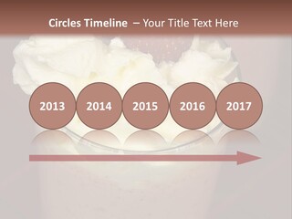 Served Strawberry Smoothie With Whip Cream PowerPoint Template