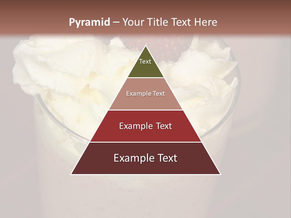 Served Strawberry Smoothie With Whip Cream PowerPoint Template