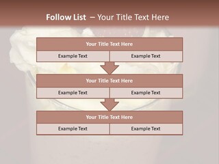 Served Strawberry Smoothie With Whip Cream PowerPoint Template