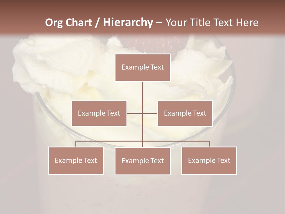 Served Strawberry Smoothie With Whip Cream PowerPoint Template