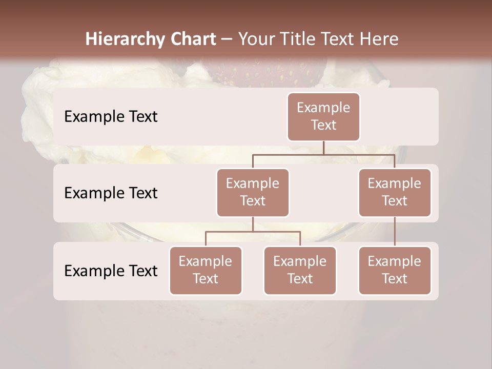 Served Strawberry Smoothie With Whip Cream PowerPoint Template