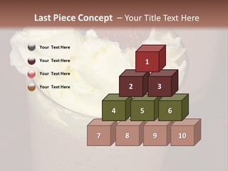 Served Strawberry Smoothie With Whip Cream PowerPoint Template