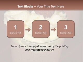 Served Strawberry Smoothie With Whip Cream PowerPoint Template
