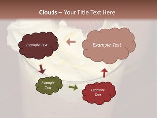 Served Strawberry Smoothie With Whip Cream PowerPoint Template