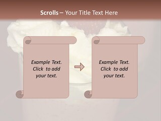 Served Strawberry Smoothie With Whip Cream PowerPoint Template