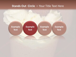 Served Strawberry Smoothie With Whip Cream PowerPoint Template