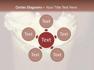 Served Strawberry Smoothie With Whip Cream PowerPoint Template