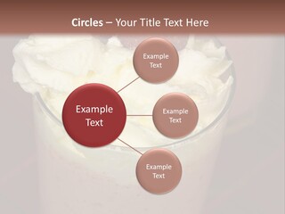 Served Strawberry Smoothie With Whip Cream PowerPoint Template
