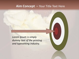 Served Strawberry Smoothie With Whip Cream PowerPoint Template