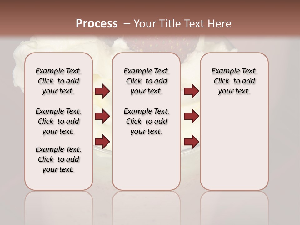 Served Strawberry Smoothie With Whip Cream PowerPoint Template