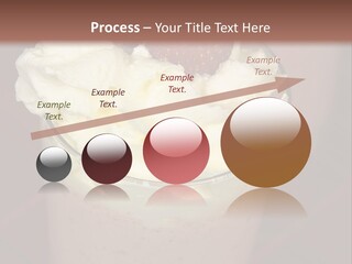 Served Strawberry Smoothie With Whip Cream PowerPoint Template