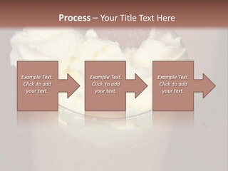 Served Strawberry Smoothie With Whip Cream PowerPoint Template
