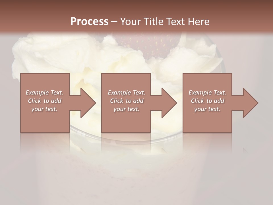 Served Strawberry Smoothie With Whip Cream PowerPoint Template