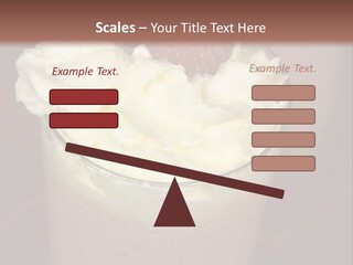 Served Strawberry Smoothie With Whip Cream PowerPoint Template