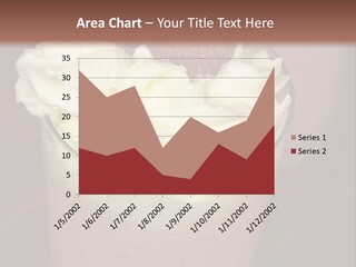 Served Strawberry Smoothie With Whip Cream PowerPoint Template