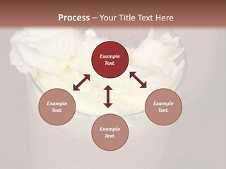 Served Strawberry Smoothie With Whip Cream PowerPoint Template