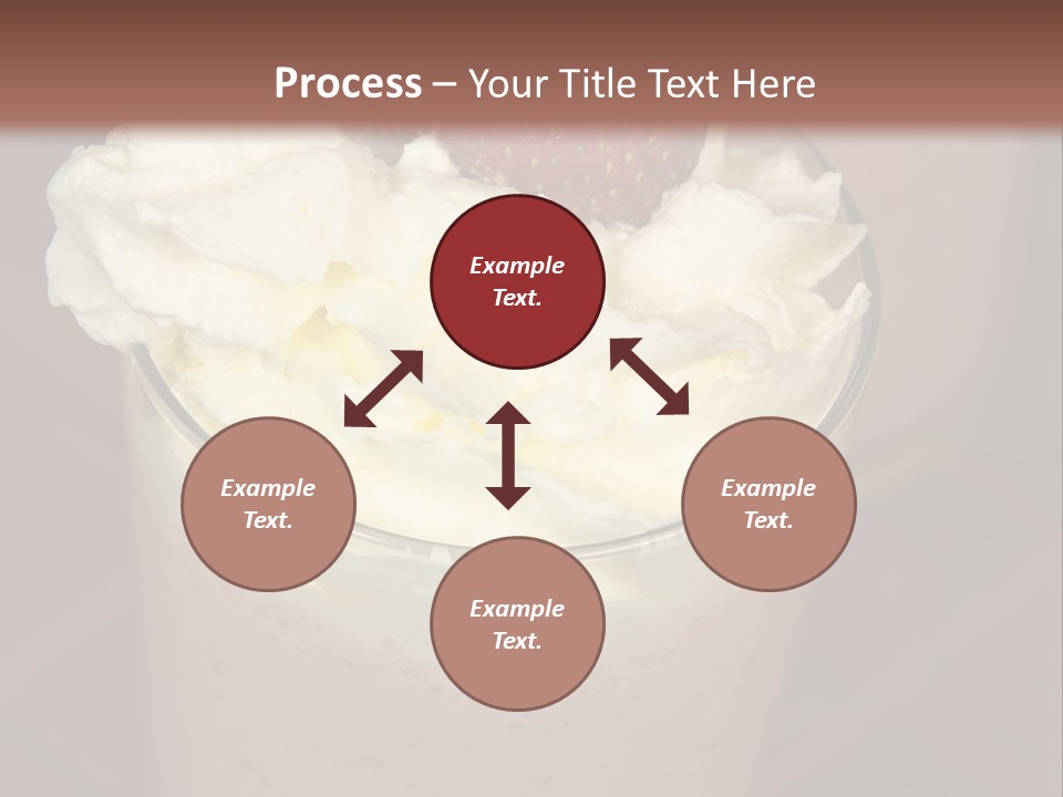 Served Strawberry Smoothie With Whip Cream PowerPoint Template