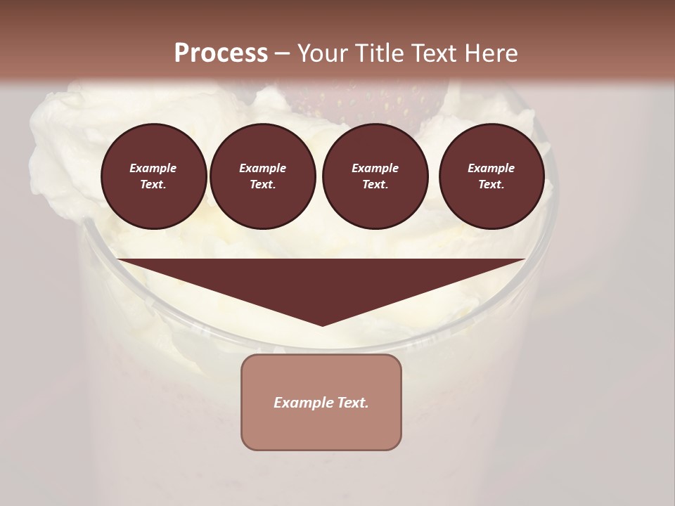 Served Strawberry Smoothie With Whip Cream PowerPoint Template