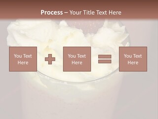 Served Strawberry Smoothie With Whip Cream PowerPoint Template