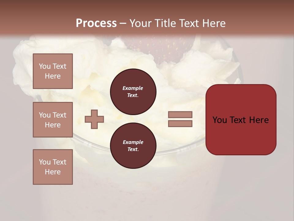 Served Strawberry Smoothie With Whip Cream PowerPoint Template