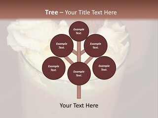 Served Strawberry Smoothie With Whip Cream PowerPoint Template