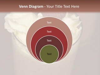 Served Strawberry Smoothie With Whip Cream PowerPoint Template
