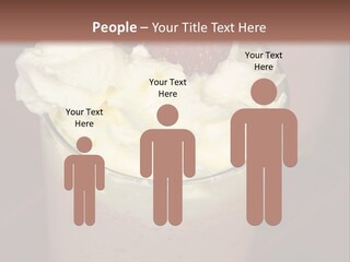Served Strawberry Smoothie With Whip Cream PowerPoint Template