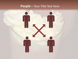Served Strawberry Smoothie With Whip Cream PowerPoint Template